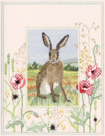 Borduurpakket Wildlife - Hare - Derwentwater Designs    bt-dwwil05