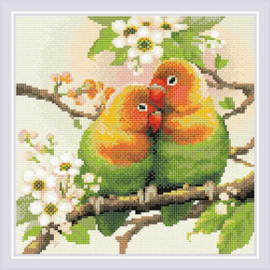 Diamond Mosaic Lovebirds - RIOLIS   ri-am0059