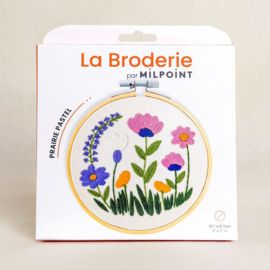 Vrij borduren pakket Pastel Meadow - Milpoint     mil-e1-015k