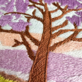 Vrij borduren pakket Jacaranda on the Plain - Milpoint     mil-e1-005k