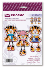 Borduurpakket Magnets Tiger Cubs - RIOLIS  ri-1957