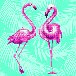 Diamond Art Flamingo Duo - Leisure Arts    la-da02-49353