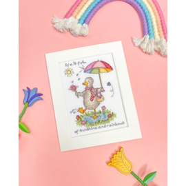Borduurpakket Cockadoodle - Sunshine And Rainbows - Bothy Threads       bt-xcd01