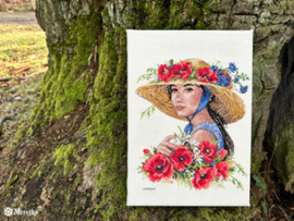 Borduurpakket Flower Hat - Merejka      mer-k250