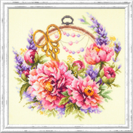 Borduurpakket Peonies for Needlewoman - Chudo Igla (Magic Needle)    ci-100-124
