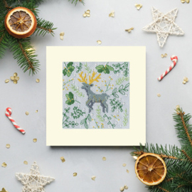 Borduurpakket Jade Mosinski Christmas Cards - Scandi Deer - Bothy Threads   bt-xmas62