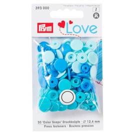 Prym Love Color Snaps / hart 12,4mm / blauw