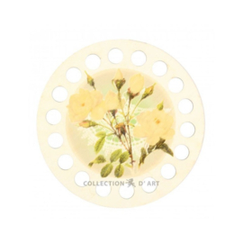 Borduurpakket Plywood organizer - Round with Yellow - RTO    rto-dz31002