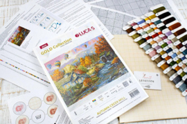 Borduurpakket Autumn Creek Mill - Luca-S    ls-b616