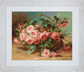 Borduurpakket Basket of Roses - Luca-S    ls-b547