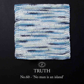 Simy's Truth SOCK 60 No man is an island  /  Blauw Grijs
