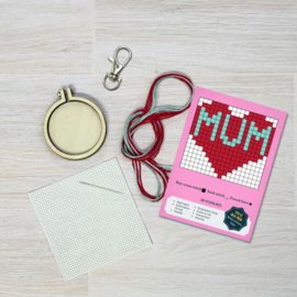 Borduurpakket Matchbox Happy Mother's Day (Heart) - ckc-mb-006