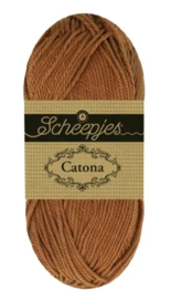 Scheepjes Catona 50 gram / 112 Fudge - karamel bruin