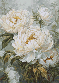 Borduurpakket The Light of Spring Peonies  - Luca-S     ls-b715