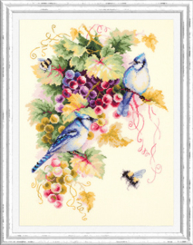 Borduurpakket Blue Jay and Grapes - Chudo Igla    ci-130-022