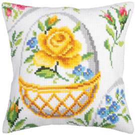 Kussen borduurpakket Easter Feast I - Collection d'Art    cda-5266