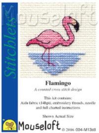 Borduurpakket Flamingo - Mouseloft    ml-004-m13