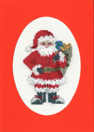 Borduurpakket Christmas Card - Santa'S Sack - Derwentwater Designs     bt-dwcdx33