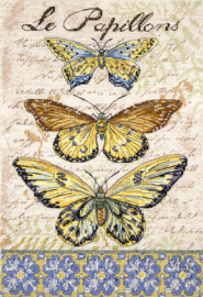 Borduurpakket Vintage Wings - Le Papillons - Leti Stitch    leti-0975