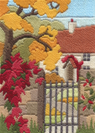 Platsteek pakket Long Stitch Seasons - Autumn Garden - Bothy Threads    bt-dw14mls19