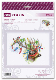 Borduurpakket Noble Deer - RIOLIS  ri-1940