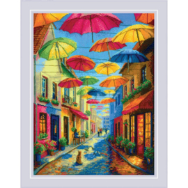 Borduurpakket Colorful Umbrellas - RIOLIS - ri-2335