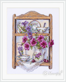 Borduurpakket Petunias - Merejka    mer-k117