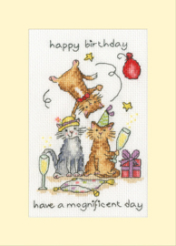 Borduurpakket Cockadoodle - Mognificent Day - Bothy Threads     bt-xgc60