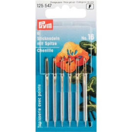 Prym Borduurnaalden met punt 55 x 1.60 mm zilver 125 547