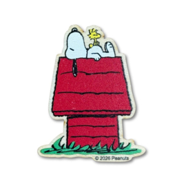 Wooden Needle Minder - Snoopy on the Doghouse - The Crafty Kit Company - ckc-nmp-012