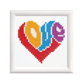 Diamond Dotz LOVE with Frame - Needleart World    nw-dd01-012f