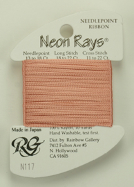 Neon Rays Medium Peach - Rainbow Gallery    rg-n117