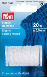 Prym Elastisch naaigaren  Wit 0,5 mm   970 026