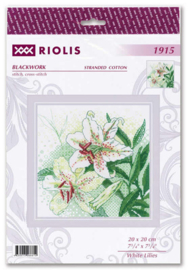 Borduurpakket White Lilies - RIOLIS    ri-1915