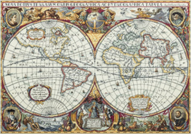 Borduurpakket Map of the World - PANNA    pan-1842-pz