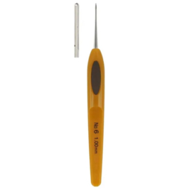 Clover Softgrip Touch haaknaald staal 1.00mm / CL 1023