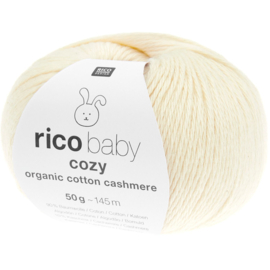 Baby Cozy Organic Cotton Cashmere - 50g - 145m - creme - 001