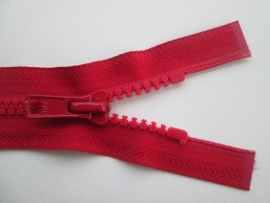 YKK Deelbare bloktand rits.  Rood kleurnr. 519