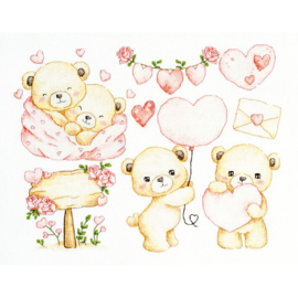 Borduurpakket Little Hearts Collection - Luca-S     ls-b1446