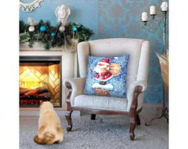 Kussen borduurpakket Merry Christmas - Collection d'Art    cda-5458