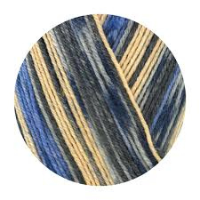 Opal Laubgeflüster 4-draads    11251 / beige blauw