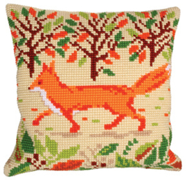 Kussen borduurpakket Red Fox - Collection d'Art    cda-5215