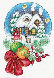 Borduurpakket Christmas Snow Globe - PANNA    pan-08-0352