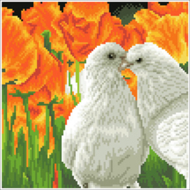 Diamond Dotz Kissing Doves - Needleart World  nw-dd05-077