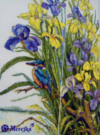 Borduurpakket Frogs in the Flowers - Merejka    mer-k135