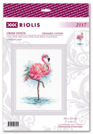 Borduurpakket Blooming Flamingo - RIOLIS  ri-2117