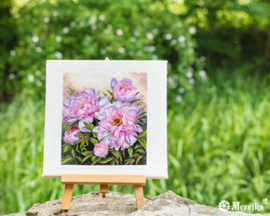 Borduurpakket Tender Peonies - Merejka    mer-k177