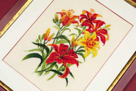 Borduurpakket Tiger Lilies - RIOLIS    ri-1782