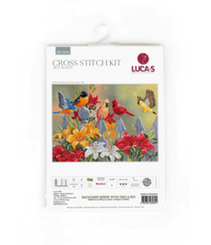 Borduurpakket Backyard Birds with Daylilies - Luca-S    ls-bu5024