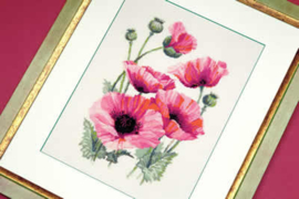 BORDUURPAKKET PINK POPPIES - RIOLIS  ri-1775